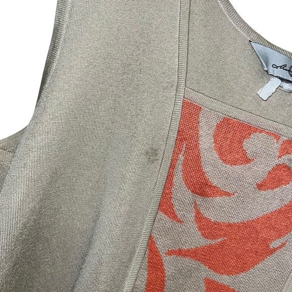Ming Wang cardigan twinset two piece sweater jacket tank tan medium m - Picture 4 of 7
